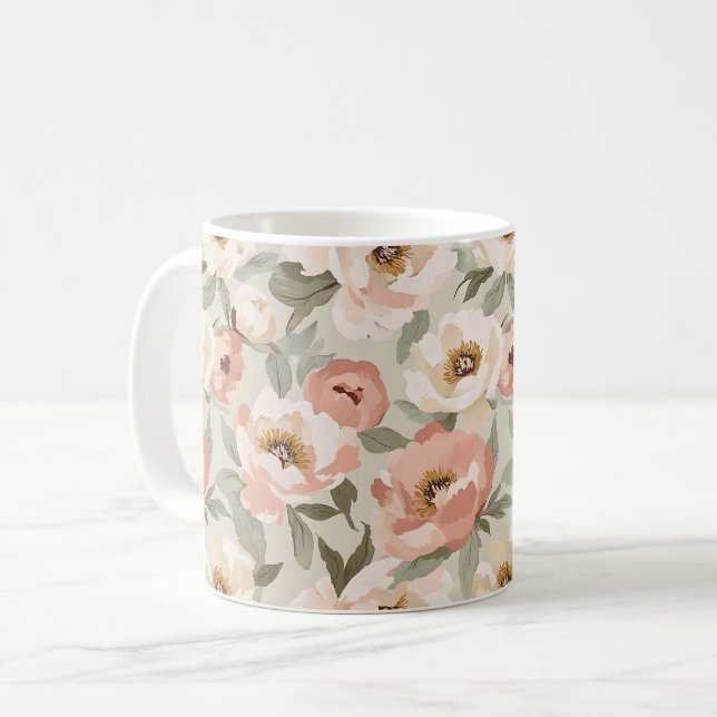 Caneca De Café Elegant Stylish Modern Beautiful for Her (Frente Esquerda)