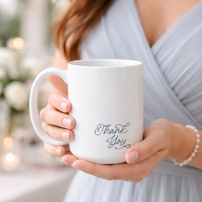 Caneca De Café Elegant Thank You Wedding Favor Mug (Criador carregado)