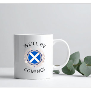 Caneca De Café Elegant We'll Be Coming Insígnia da Bandeira da