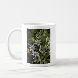 Caneca De Café Elegant White Flannel Flower Minimalist Botanical