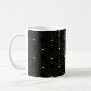 Caneca De Café Elegante art nouveau, padrão perfeito. Abstrato m