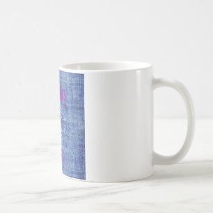 Caneca De Café Elegante Blue denim motif vetor impressão