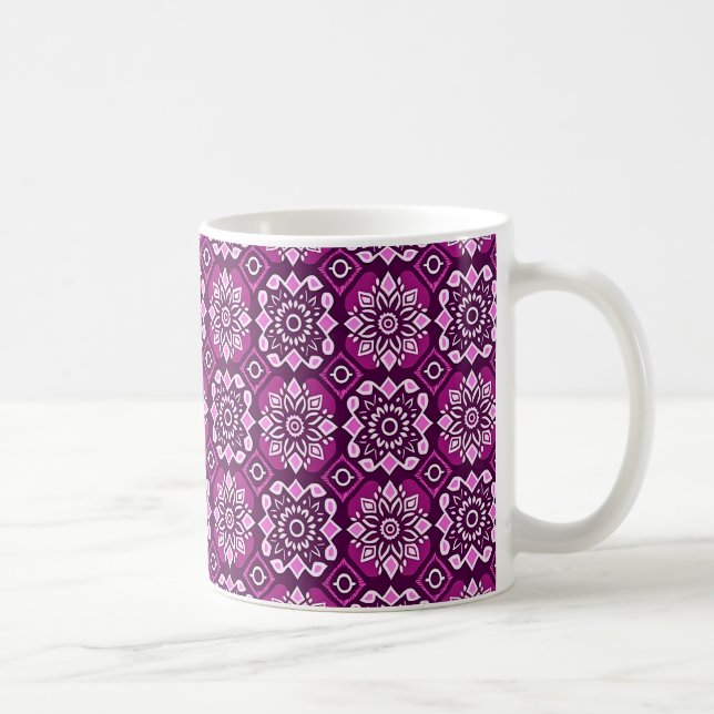 Caneca De Café Elegante Boho Chic Floral (Direita)