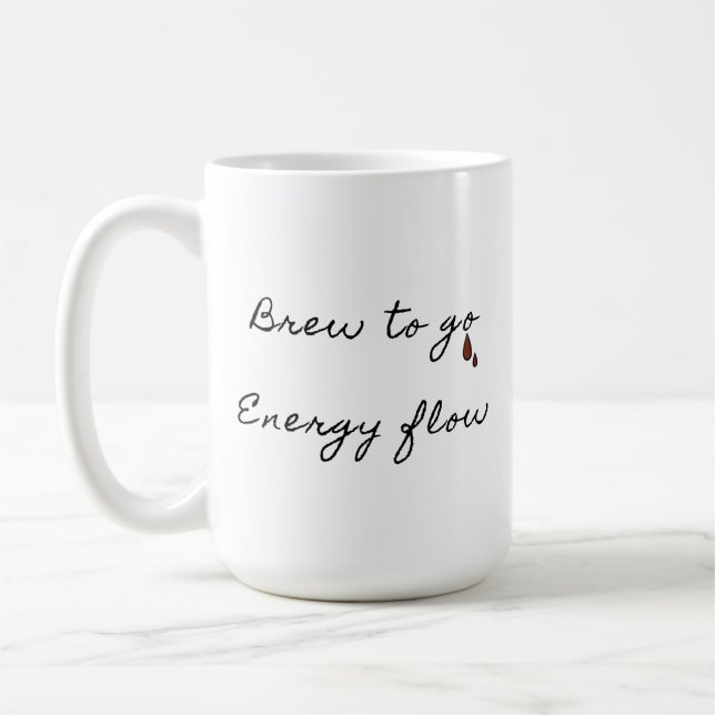 Caneca De Café Elegante Brew To Go Energy Flow Clássica Mug (Esquerda)