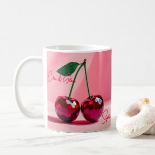 Caneca De Café Elegante Cherry Mug - Ruby Crystal Edition