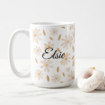 Elegante Daisy Hues Personalizadas Mug