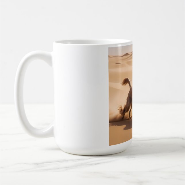 Caneca de Café Elegante de Caça-Hound Afegão (Esquerda)