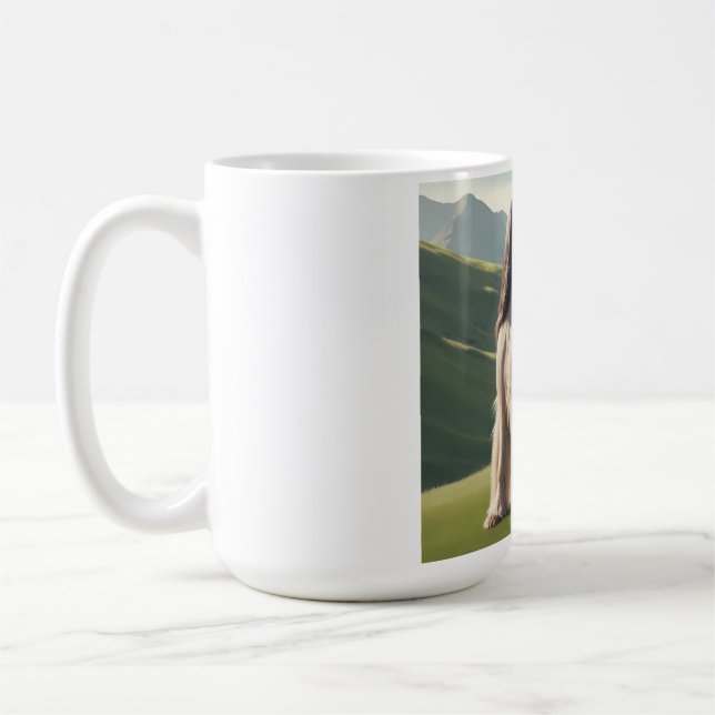 Caneca de Café Elegante de Caça-Hound Afegão (Esquerda)