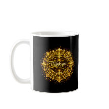 Elegante Design de Mandala "Obrigado" em Dourado c