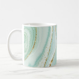 Caneca De Café elegante design de mármore líquido pintado à mão c