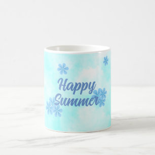 Caneca De Café elegante dever monograma azul