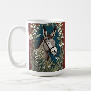 Caneca De Café Elegante Donkey e Lily das Flores do Vale