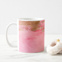 Elegante Dourado de Abstrato de Aquarela Rosa