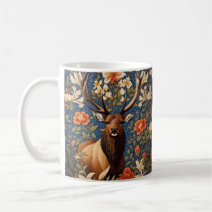 Caneca De Café Elegante Elk William Morris Inspirou Floral