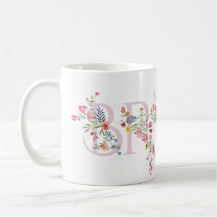 Caneca De Café elegante floral primavera rosa NOIVA Chá de Bebê d