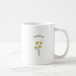Caneca De Café Elegante Fofo Sofisticado Nomeado Romântico Floral