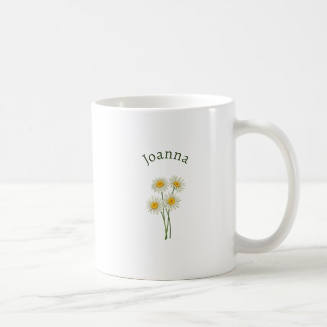 Caneca De Café Elegante Fofo Sofisticado Nomeado Romântico Floral (Direita)