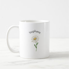 Caneca De Café Elegante Fofo Sofisticado Nomeado Romântico Floral