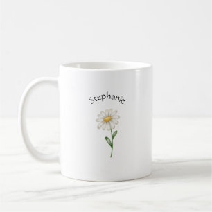 Caneca De Café Elegante Fofo Sofisticado Nomeado Romântico Floral