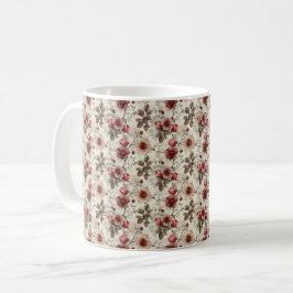 Caneca De Café Elegante Fofo Sofisticado Rústico Romântico Floral