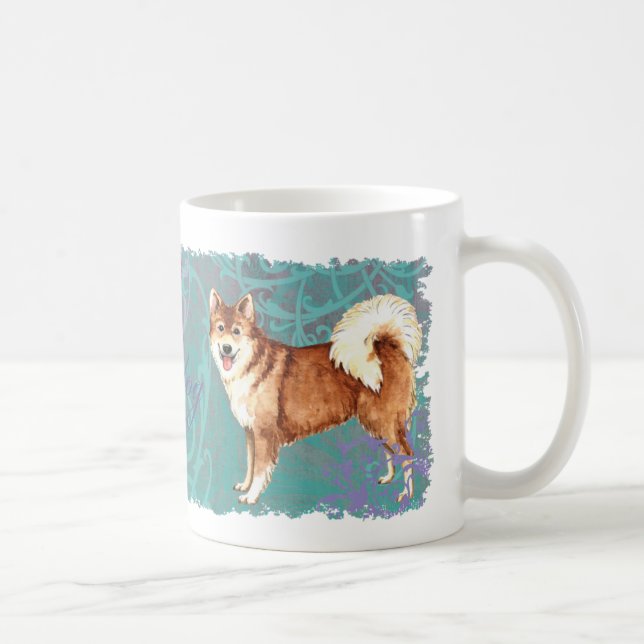 Caneca De Café Elegante islandês Sheepdog (Direita)
