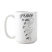 Elegante Line Art Ballerina com Cotação Mug