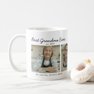 Caneca De Café Elegante Melhor Avó de Todos os Tempos 4 Colagem d