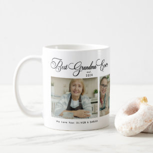 Caneca De Café Elegante Melhor Avó de Todos os Tempos 4 Colagem d