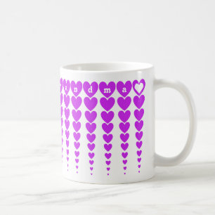 Caneca De Café Elegante, melhor vovó, Neon Purple Heart Tinelles