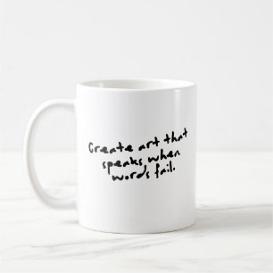 Caneca De Café Elegante Negrito Tipografia Preta Minimalista Pode