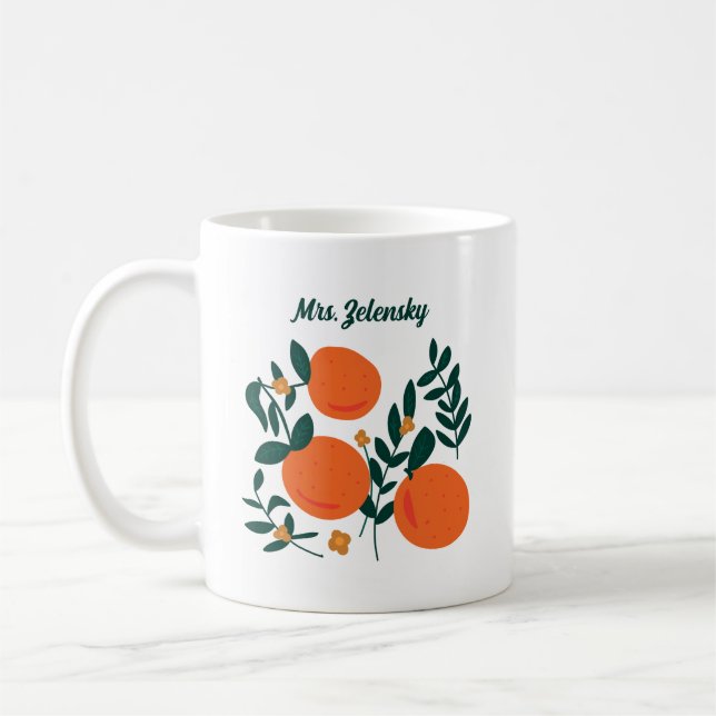 Caneca De Café Elegante Orange Breeze (Esquerda)