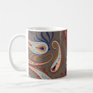 Caneca De Café Elegante Paisley Impressão: Padrão Vintage