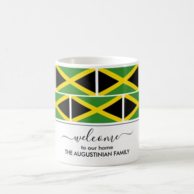 Caneca De Café Elegante personalizado JAMAICA FLAG Bem-vindo (Centro)