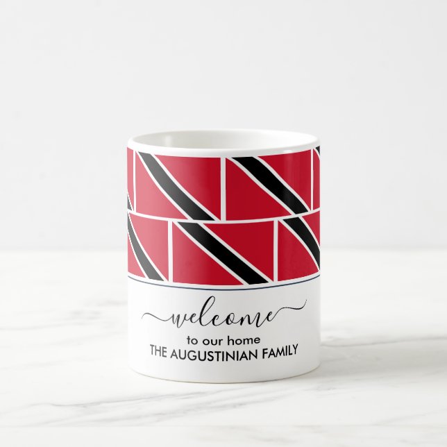 Caneca De Café Elegante personalizado TRINIDAD FLAG (Centro)