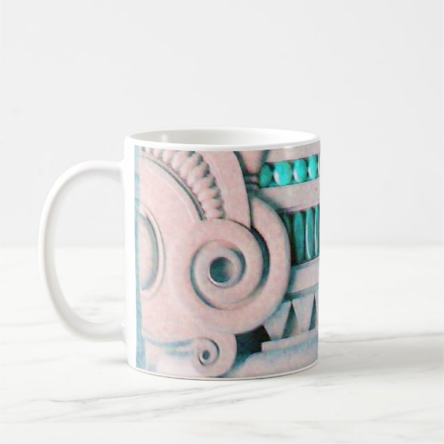 CANECA DE CAFÉ ELEGANTE PINK BLUE ART NOUVEAU,FANTASIA MARBLE DEC (Esquerda)