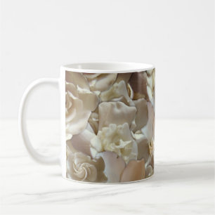Caneca De Café Elegante Rosa Floral Padrão Petal