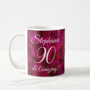 Caneca De Café Elegante Rosa Vermelha 90 e Personalizado Incrível