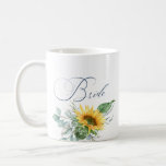 Caneca De Café Elegante Russo Bride Sunflower Eucalyptus Floral<br><div class="desc">Elegante Rústica Bride Sunflower Eucalyptus Casando Café Mug Cada festa de noiva precisa de café! Trate sua tribo para esta elegante e rústica caneca de girassol e faça com que se sintam especiais. trabalho de arte/gráficos,  por ReachDreams.etsy.com</div>