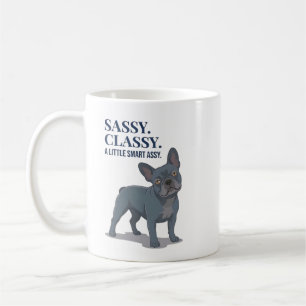 Caneca De Café Elegante Sassy Inteligente Mãe de Cachorro Bulldog