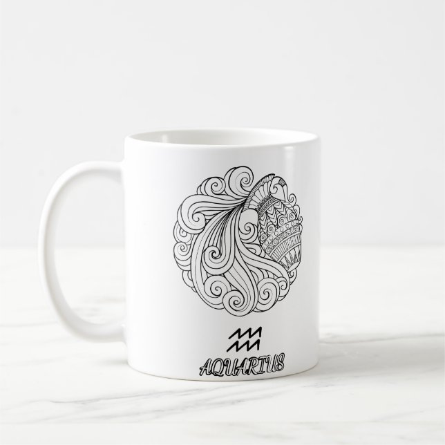 Caneca De Café Elegante Sinal Zodiac Coffee Mug (Esquerda)