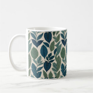 Caneca De Café Elegante Verde Deixa Mug   Design inspirado na nat