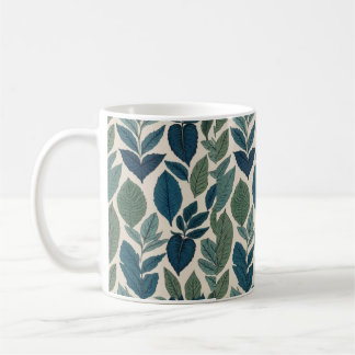 Caneca De Café Elegante Verde Deixa Mug | Design inspirado na nat