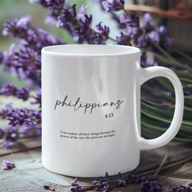 Caneca De Café Elegante Verso da bíblia (Criador carregado)
