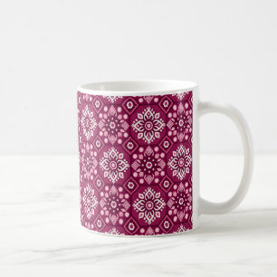 Caneca De Café Elegante Vintage Boho Floral