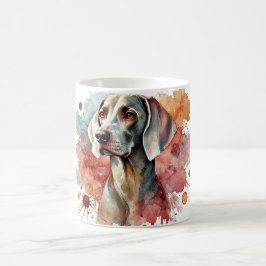 Caneca De Café Elegante Weimaraner Watercolor Art Mug