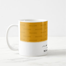 Caneca De Café Elegante Yellow BEM-VINDO AO NOSSO CONVIDADO DOMÉS