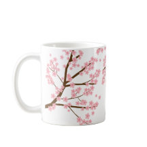 Elegantes flores de cerejeira sakura bonita caligr