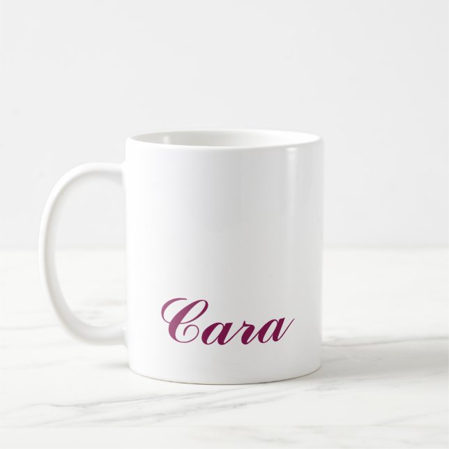 CANECA DE CAFÉ ELEGANTES SIMPLES NOIVAS PERSONALIZADAS NOME MODER (Esquerda)