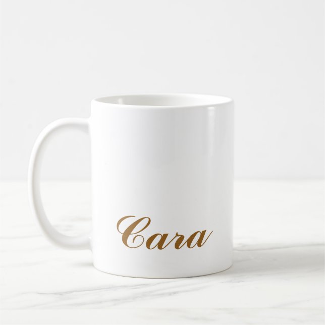 CANECA DE CAFÉ ELEGANTES SIMPLES PERSONALIZADAS NOME DAMAS DE HON (Esquerda)
