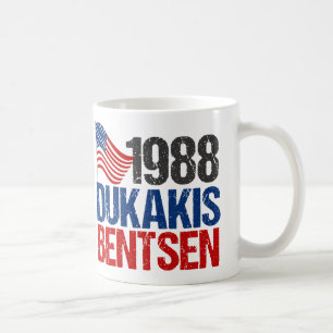 Caneca De Café Eleição 1988 retro de Dukakis Bentsen
